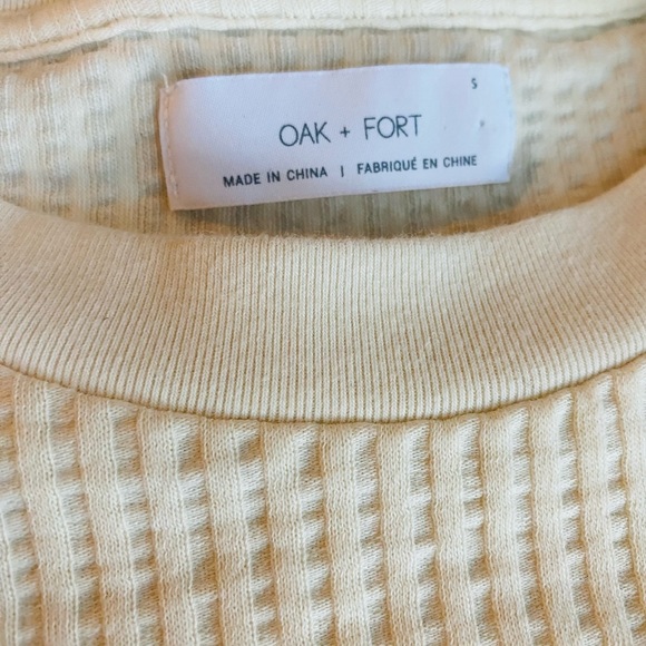 Oak + Fort waffle tee, Size Small - Picture 3 of 4